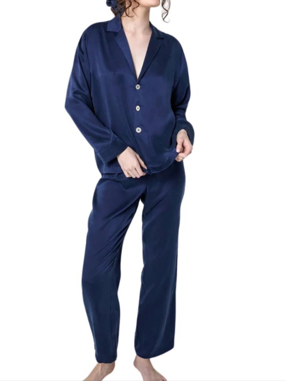 Lunya Washable Silk Long Sleeve Pant Set
